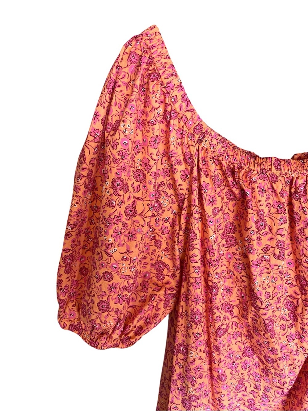 Old Navy Pink and Orange Floral Mini Swing Dress XL Tall - Picture 6 of 13